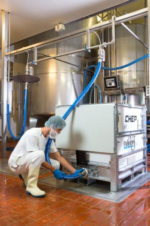 CHEP's pallecons can be decanted with ease.